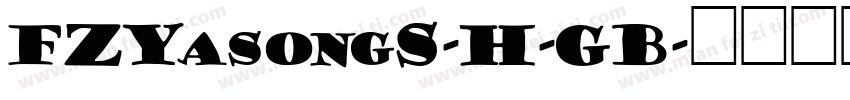 FZYasongS-H-GB字体转换