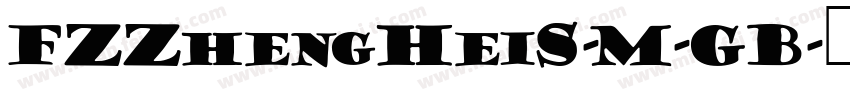 FZZhengHeiS-M-GB字体转换
