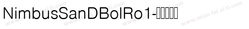 NimbusSanDBolRo1字体转换