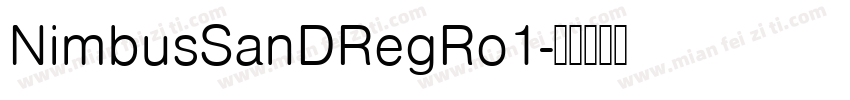NimbusSanDRegRo1字体转换