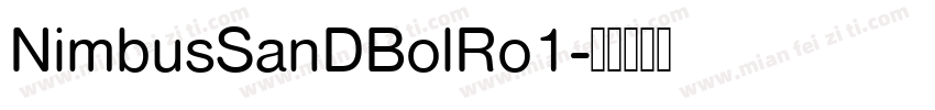 NimbusSanDBolRo1字体转换