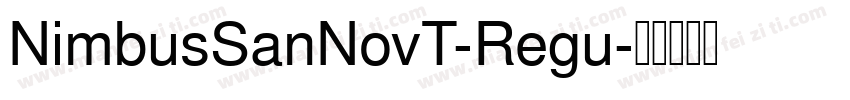 NimbusSanNovT-Regu字体转换
