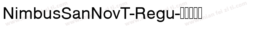 NimbusSanNovT-Regu字体转换
