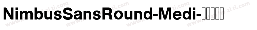 NimbusSansRound-Medi字体转换