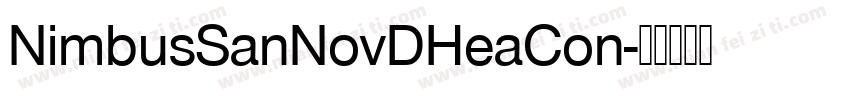 NimbusSanNovDHeaCon字体转换