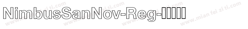 NimbusSanNov-Reg字体转换