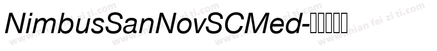 NimbusSanNovSCMed字体转换