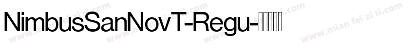 NimbusSanNovT-Regu字体转换