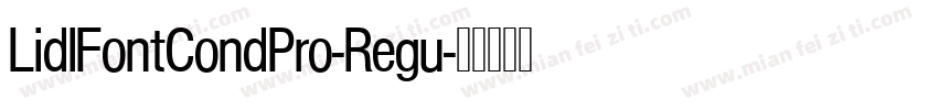 LidlFontCondPro-Regu字体转换