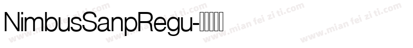 NimbusSanpRegu字体转换