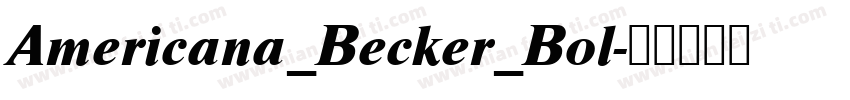 Americana_Becker_Bol字体转换