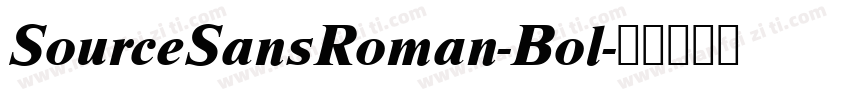 SourceSansRoman-Bol字体转换