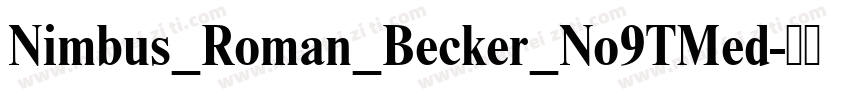 Nimbus_Roman_Becker_No9TMed字体转换