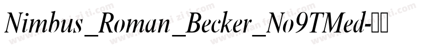 Nimbus_Roman_Becker_No9TMed字体转换