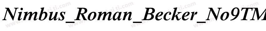 Nimbus_Roman_Becker_No9TMed字体转换