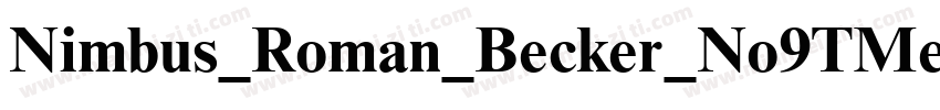 Nimbus_Roman_Becker_No9TMed字体转换