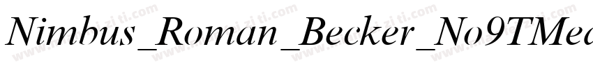 Nimbus_Roman_Becker_No9TMed字体转换