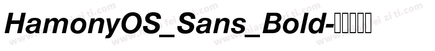 HamonyOS_Sans_Bold字体转换