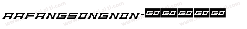 AafangsongNon字体转换