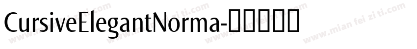CursiveElegantNorma字体转换