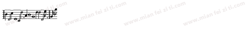 MusicalSymbolsPSMT字体转换