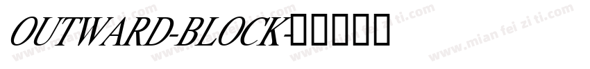 OUTWARD-BLOCK字体转换