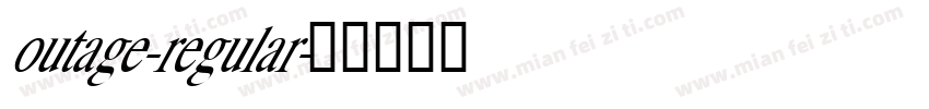 outage-regular字体转换