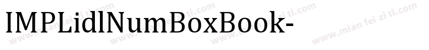 IMPLidlNumBoxBook字体转换
