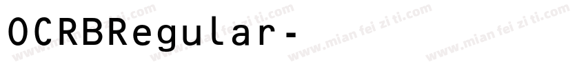 OCRBRegular字体转换