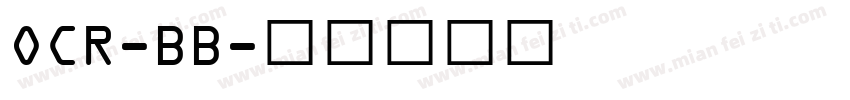 OCR-BB字体转换