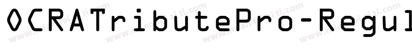 OCRATributePro-Regul字体转换