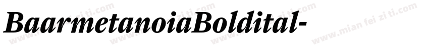 BaarmetanoiaBoldital字体转换