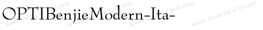 OPTIBenjieModern-Ita字体转换