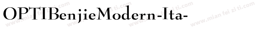 OPTIBenjieModern-Ita字体转换