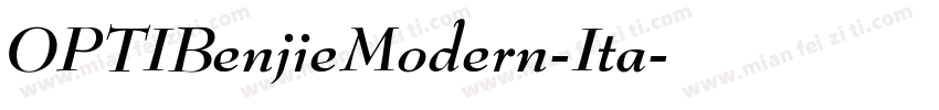 OPTIBenjieModern-Ita字体转换