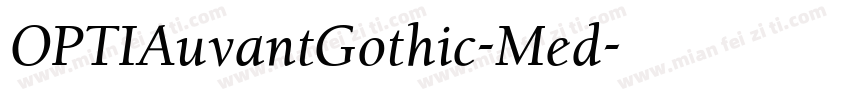 OPTIAuvantGothic-Med字体转换