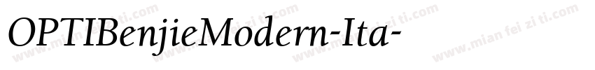 OPTIBenjieModern-Ita字体转换