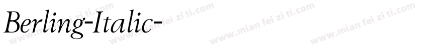 Berling-Italic字体转换