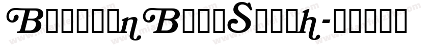 BookmanBoldSwash字体转换