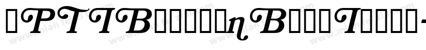 OPTIBookmanBoldItali字体转换