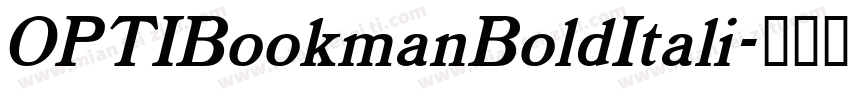 OPTIBookmanBoldItali字体转换