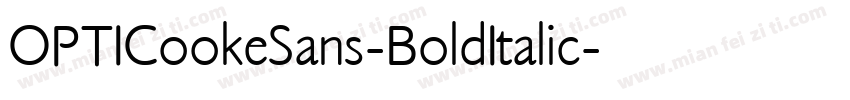 OPTICookeSans-BoldItalic字体转换