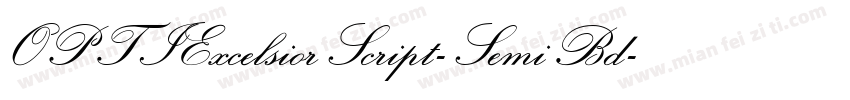 OPTIExcelsiorScript-SemiBd字体转换