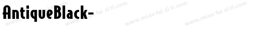 AntiqueBlack字体转换