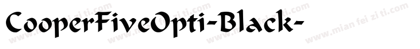 CooperFiveOpti-Black字体转换