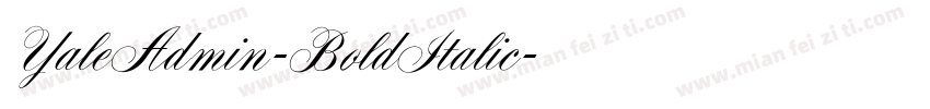 YaleAdmin-BoldItalic字体转换