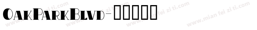 OakParkBlvd字体转换