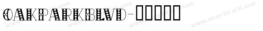 OakParkBlvd字体转换