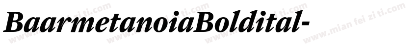 BaarmetanoiaBoldital字体转换
