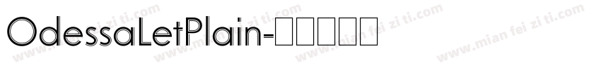 OdessaLetPlain字体转换